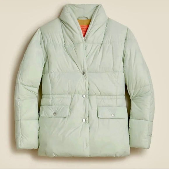 J. Crew NWOT Alps puffer jacket with PrimaLoft Soft Mint, Size S - Picture 2 of 12